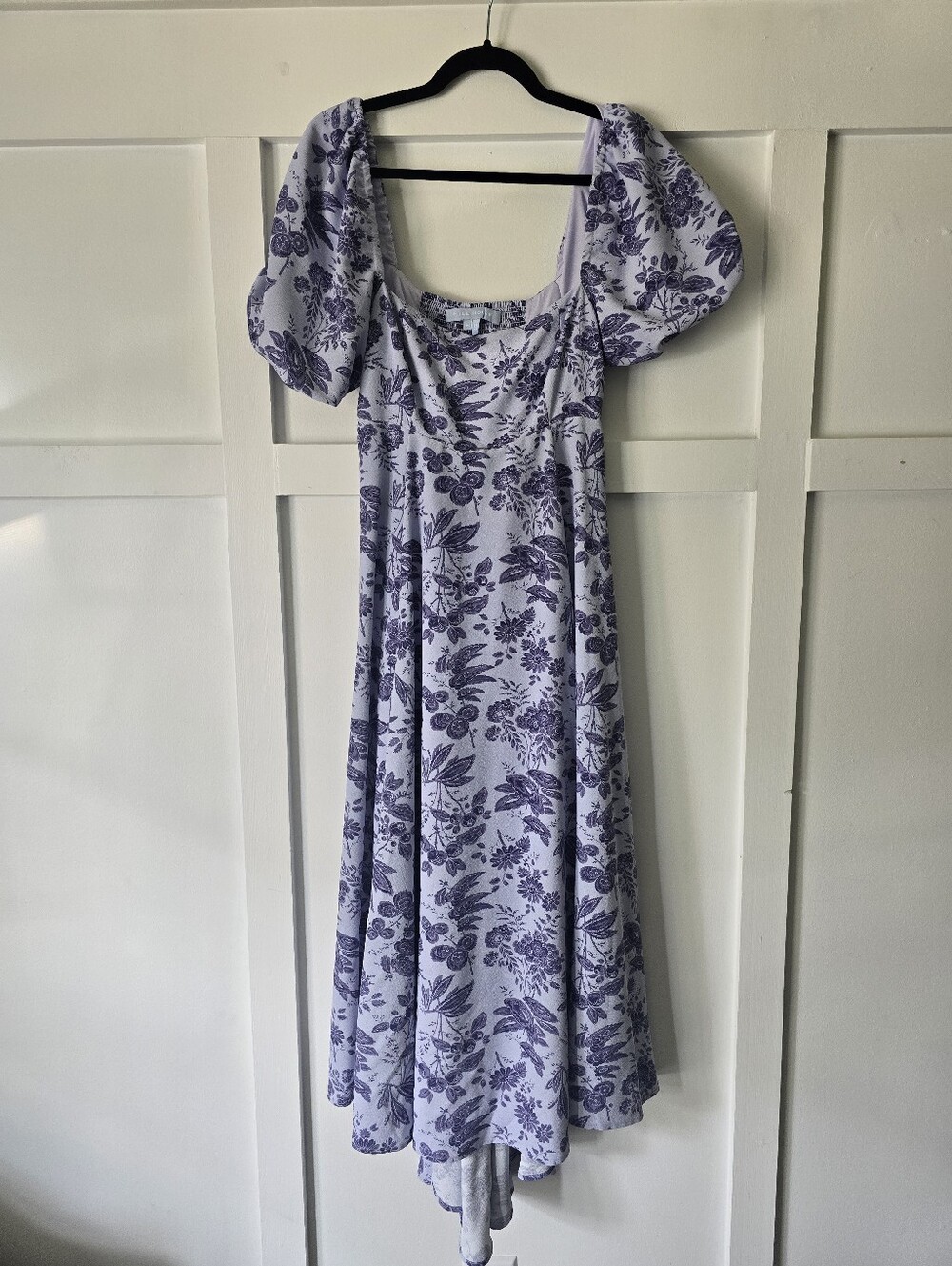 Hill House Matilda Midi Dress Size Medium Lilac Floral Summer Wedding - Picture 5 of 8